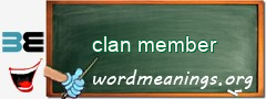 WordMeaning blackboard for clan member